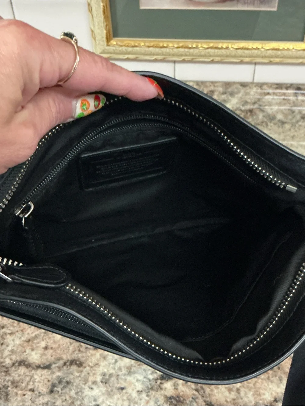 Coach Black and Brown Leather Bowery Messenger Crossbody